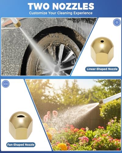 Jet Nozzle Power Washer for Garden Hose, Upgraded 2-In-1 High Pressure Wand - Image 4