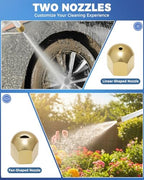Jet Nozzle Power Washer for Garden Hose, Upgraded 2-In-1 High Pressure Wand - Image 4
