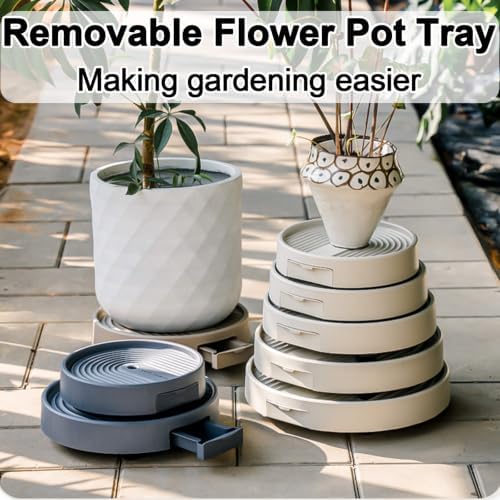 Bottom Watering Tray, Plastic Plant Trays with Wheels, 2 Pcs - Image 3