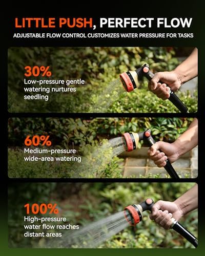 RainPoint Spray Nozzle & Quick Connect Kit | Zinc-Brass 8-Mode Water-Saving Combo - Image 5
