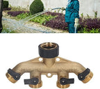 4 Way Water Splitter Brass, Heavy Duty Ball Valve Water Distributor, Rustproof Outdoor Faucet Adapter and Multi Port Garden Hose Manifold for Irrigation Car Wash - Image 7