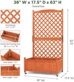Trellis Raised Garden Bed with Wheels Trellis for Climbing Plants Outdoor - Image 2