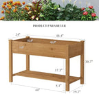 Wooden Planter Elevated Wooden Raised Garden Bed with Legs Planter Box - Image 2
