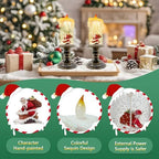 Christmas Snow Globe Candle, Battery Powered with Timer, Christmas Flameless Candles Lantern with Santa Claus for Home Decoration Festival Gift, Snow Globe Candle Light for Christmas Decorations - Image 3