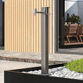 Vertical Garden Faucet Column for Outdoor, Heavy Duty Steel Hose Holder with 15M Spray Gun & Hooks - Free Standing Tap Water Fountain Stand for Villa Courtyard Watering, Floor Mounted by Unknown