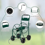 Outvita Garden Hose Reel Cart, Heavy Duty Water Cart for Outside, Green - Image 5