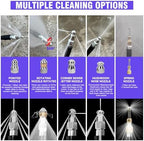 NIFUAL 200FT Sewer Jetter Kit for Pressure Washer, 5800PSI Drain Cleaner Hose 1/4 Inch NPT Corner, Rotating and Button Hose Sewer Jetting Nozzle Waterproof Tape Pearl Corsage Pin Spanner Glove - Image 4