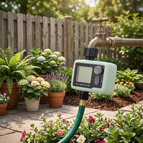 Sprinkler Timer 1 Zone Rain Sensor, Programmable Water Hose Timer, Automatic Watering System Drip Irrigation Controllerfor Garden Yard Lawn Outdoor - Image 7