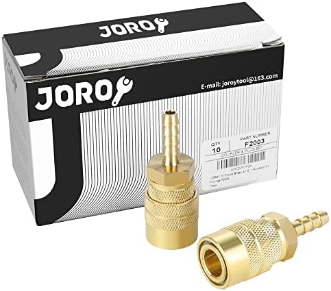 Air Coupler with 1/4 Hose Barb, Industrial M-Type, 1/4 Inch Body Size, Brass Material, 10 Pieces Air Compressor Hose Fittings - Image 5