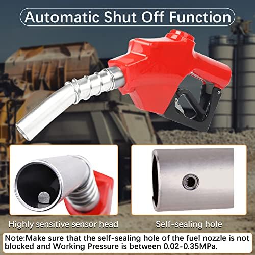 Azdele 1 Inch NPT Red Automatic Fueling Nozzle 1-3/16 Inches(OD=30mm) - Image 3