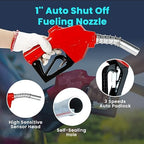 Fuel Hose Reel 1" x 33Ft, Retractable Ratchet Reel with Fueling Nozzle - Image 5