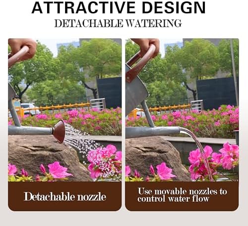 1.5 Gallon Metal Watering Can for Outdoor Plants, Watering Can, Cream Zinc - Image 7