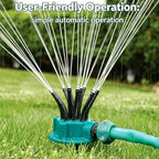 Coverage Precision Garden Irrigation Sprinkler, Automatic Rotating Lawn Sprinkler System, Large Area Coverage, Multi-Adjustable Flex Design, Water Saving with Heavy Duty Spike Base (3pcs) - Image 3
