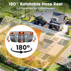 NEWBULIG Garden Hose Reel, 1/2" x 78 ft Retractable Heavy Duty Water Hose - Image 3