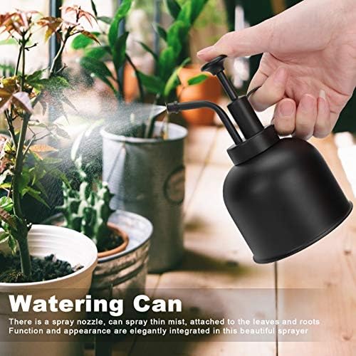 Stainless Steel Plant Mister Spray Bottle 10oz/300ml Mini Watering Can for Indoor Plants, Garden Small Watering Can for Garden, Plants, Cleaning, Black - Image 5