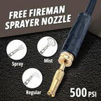 Hydrosteel PRO 50 Ft Heavy Duty Metal Garden Hose with Brass Nozzle - Image 6