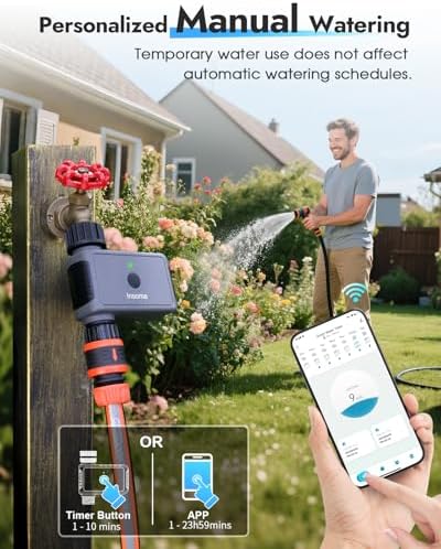 WiFi Sprinkler Timer, WiFi Water Timer for Garden, Smart Hose Timers with Hub Support 2.4GHz, App/Voice Control Work with Alexa & Google Assistant, Rain Delay & Manual Watering,for Yard Lawn Plant - Image 5
