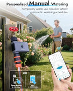WiFi Sprinkler Timer, WiFi Water Timer for Garden, Smart Hose Timers with Hub Support 2.4GHz, App/Voice Control Work with Alexa & Google Assistant, Rain Delay & Manual Watering,for Yard Lawn Plant - Image 5