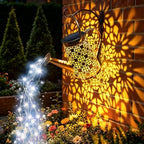 VOOKRY Watering Can with Lights, Large Hanging Solar Lights Outdoor Waterproof, Decorative Retro Metal Solar Garden Decor for Outside Patio Yard Porch Lawn, Gifts for Women Mom Grandma Birthday - Image 2