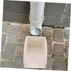 HOMSFOU PVC White Rainwater Collection Splash Block for Downspout Drainage - Image 4