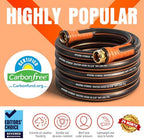 Garden Hose 100 ft x 5/8", Heavy Duty Water Hose, Flexible and Durable, Kink Resistant Lightweight Hybrid Hose, Leakproof Yard Hose with Male to Female Fittings - Image 2