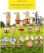 1/2"（DN15） Brass Mist Nozzle Thread Mist Nozzle for Lifting Garden Bed Backyard Outdoor Cooling System（Pack of 5） Fan-Shaped Double Spray Belt Filter 5pcs - Image 5