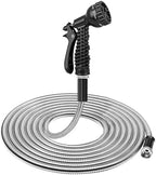 New 25FT/50FT/100FT Heavy Duty Stainless Steel Garden Hose with 12 Patterns - Image 2