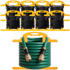 Ripeng 8 Pcs Heavy Duty Extension Cord and Hose Reel with Carrying Handle, Durable ABS H-shape Design Fits 100ft Cord Cable or Water Hose, 50ft Soaker Tube Management (Yellow) by Ripeng
