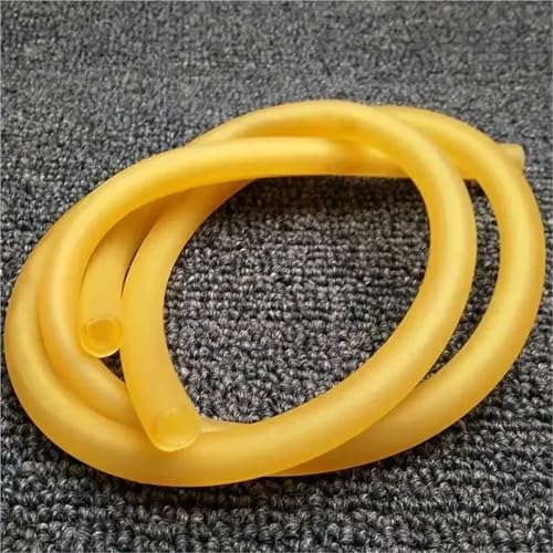 Nature Latex Rubber Hoses, ID 1.6~12mm Beige Elastic Tube Bands Yellow Slingshot Catapult 1/10/30M(10M,ID 8mm x OD 10mm) - Image 5