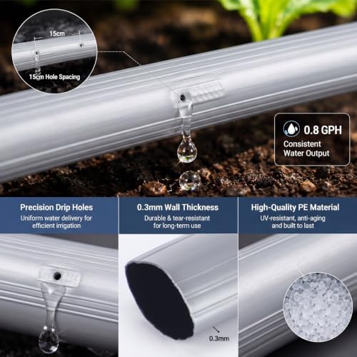 500ft 5/8" Drip Tape Irrigation 12 Mil Silver Reflective Tubing - Image 3