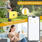 WiFi Sprinkler Timer 2025 WiFi Water Timer for Garden Hose,Brass Inlet Smart Irrigation System for Garden,APP Remote Control via WiFi and Bluetooth,Sprinkler Watering for Lawns, Patios - Image 3