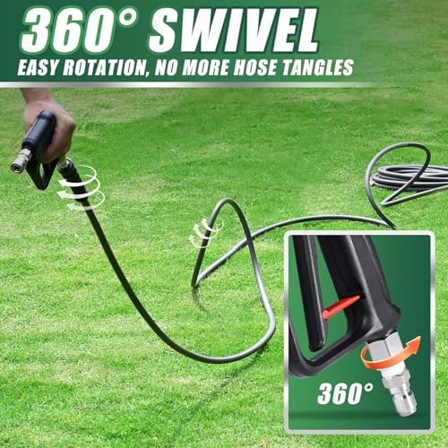 Duty Nozzle, High Pressure 360 Rotating Adjustable for Car Washing, Plant Wating Ergonomic Garden Hose Nozzle - Image 3