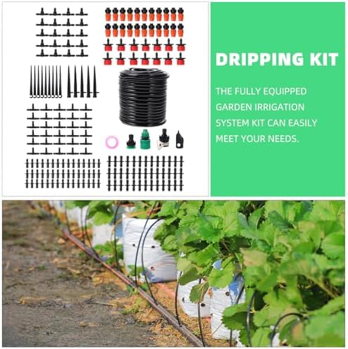 TEHAUX Automatic Drip Irrigation Kit DIY Micro Drip Irrigation System 15m Tubing Outdoor Garden Watering System for Lawn Greenhouse Plant Watering - Image 3