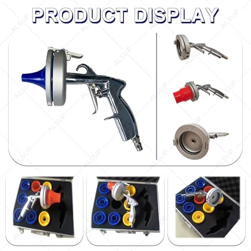 Pneumatic Hydraulic Hose Cleaning Set - 9 Nozzles, Sponge Ball & Storage Box, 0.23-2in Air Powered Pipe Cleaner for Industrial Soft & Hard Pipes - Image 2