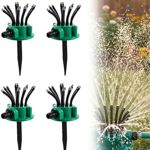 360 Multi Directional Lawn Sprinkler,Versatile Garden Irrigation Sprinkler in Ground,Flexible Coverage Precision Degree Lawn Sprinklers Watering Sprayer System for Yard (4pcs) by Unknown