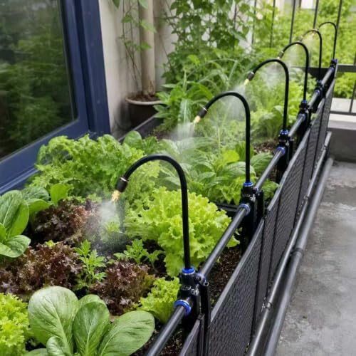 Raised Bed Watering Irrigation Kits, HVAC/AC Mister Cooling System by ZAQYCM