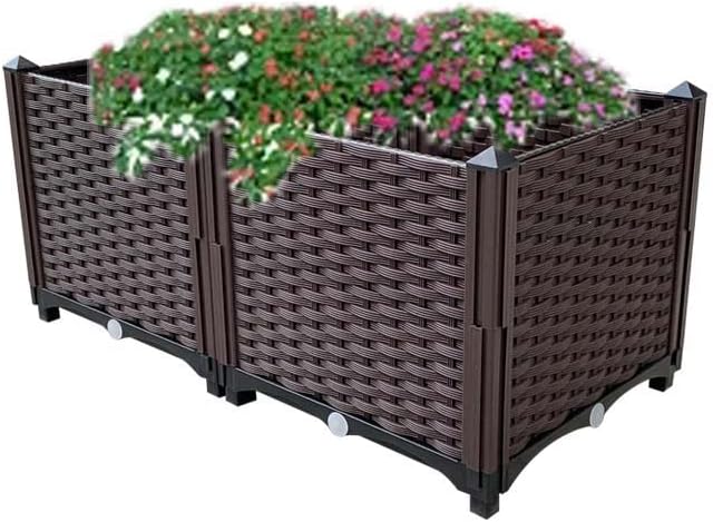 YSUEFIJO Planter Box Outdoor Large, Raised Garden Bed for Vegetables Outdoor, Elevated Planter Box, Great for Outdoor Patio, Deck, Balcony by WELCOMETOYSUEFIJO