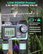 RAINPOINT 2 Zone Sprinkler Timer - 2pcs Water Timer for Garden Hose with Rain Delay/Manual Watering/Automatic Irrigation for Yard Lawn - Image 6