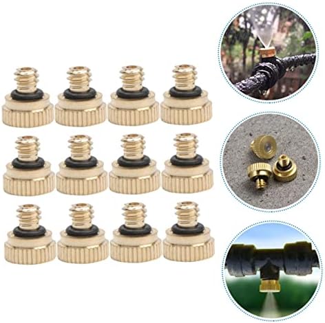 BESPORTBLE 60pcs Brass Misting Nozzle for Outdoor Cooling Systems Leak Atomizing Spray for Garden Water Hose for Irrigation Greenhouses and Patios - Image 7