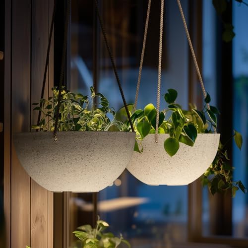 LA Jolie Muse Hanging Planter Baskets for Indoor Plant, Set of 2, 9.84 Inch - Image 4