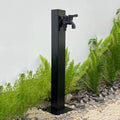 304 Stainless Steel Outdoor Vertical Garden Water Column, Freestanding Hose Stand with Lock Faucet, Antifreeze Water Dispenser Fountain for Irrigation & Watering by Unknown
