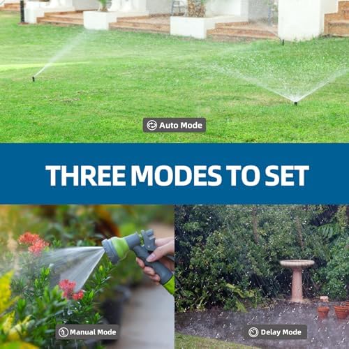 TiFFCOFiO New Sprinkler Timer Outdoor, Digital Programmable for Garden Hose, Irrigrtion Timer with Rain Delay and Manual Mode - Image 7