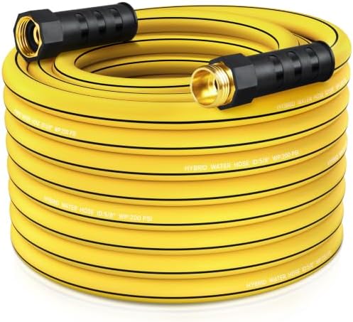 Heavy Duty Garden Hose 75ft, NON-EXPANDABLE Flexible Water Hose, Kink Resistant Lightweight Hybrid Hose, Leakproof Hose Male to Female Fittings by EOOIOGARDEN