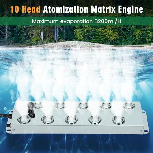 Ultrasonic Mist Maker Fogger 10 Head(8400ml/H) - Image 2