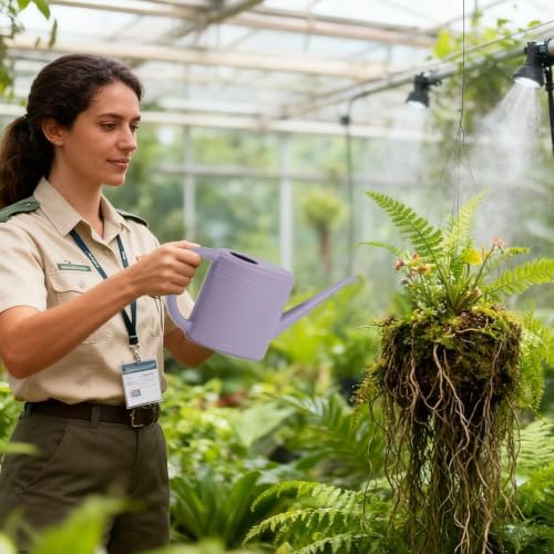1l Small Watering Can, Pp Garden Watering Jug with Long Spout, Non Slip Base Lightweight Waterings Jug, Easy Pour Plant Water Can for Indoor House Patio Porch Lawn Backyard Purple - Image 6