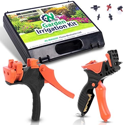 Al-Magor Garden Irrigation Kit: Complete Set for Installing, Inserting Sprinklers, Drippers in PE Tube Pipes with Tools, Plugs, Connectors, and Case - Image 3