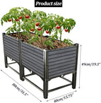 Raised Garden Bed Kit, Outdoor Planter Boxes, Elevated Above Ground Garden Bed, Standing Narrow Plant Stand with Drainage Holes for Vegetables, Fruits, Flower, Herbs(Medium) - Image 7