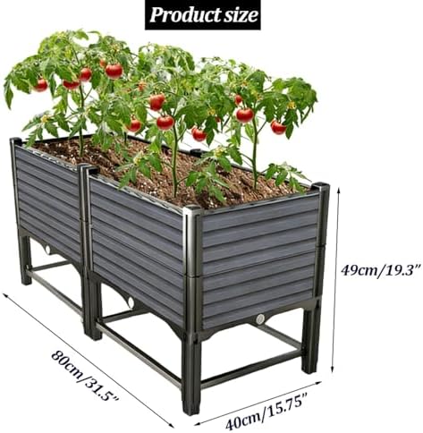 Raised Garden Bed Kit, Outdoor Planter Boxes, Elevated Above Ground Garden Bed, Standing Narrow Plant Stand with Drainage Holes for Vegetables, Fruits, Flower, Herbs(Medium) - Image 7