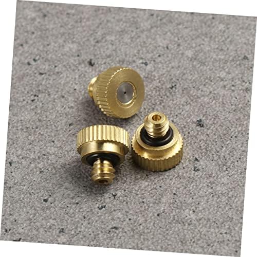 Yardwe 120pcs Low Pressure Misting Nozzles for Outdoor Cooling System Brass Atomizing Sprayer for Garden Hose Easy Installation for Watering and Cooling - Image 3
