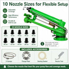 2" Farm Rain Gun with Adjustable Jet Breaker and Nozzle Set - Image 6